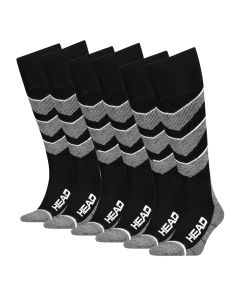 HEAD Skisokken Unisex V-Shape Kneehigh 6-pack Black Combo