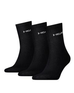 Head Short Crew Sock 3-pack Black