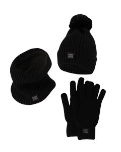 Heatkeeper Dames Winter Set - Muts + Handschoenen + Nekwarmer - Zwart