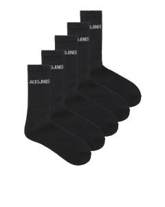 Jack & Jones Sportsokken Heren JACREGEN 5-pack Zwart