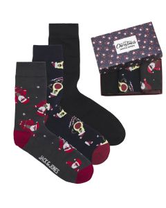 Jack & Jones Kerst Sokken Giftbox 3-pack JACMERRY X-MAS