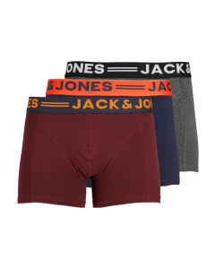 Jack & Jones Boxershorts JACLICHFIELD Trunks 3-pack Burgundy
