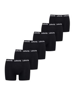Levi's Boxershorts Repeat Logo 6-pack Zwart
