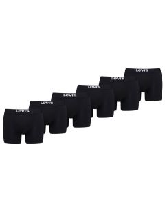 Levis Boxershorts Heren 6-pack Solid Organic Black-