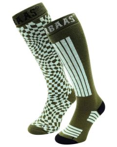 Poederbaas Skisokken 2-pack Olive Green