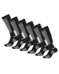 Poederbaas Skisokken 6-pack Zwart