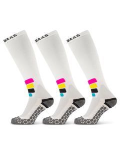 Poederbaas Skisokken Compressie Technical Pro Merino 3-pack Wit