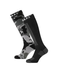Poederbaas Skisokken 2-pack Camo Black