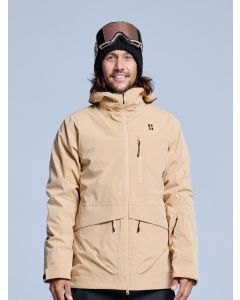 Poederbaas Ski-jas Heren Freeride 3L Hardshell Warm Sand