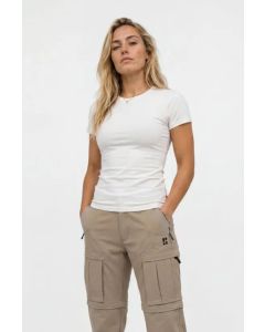Poederbaas Outdoor T-Shirt Dames SOLX Merinowol Off White