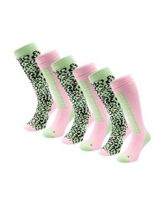 Poederbaas Skisokken Dames 6-pack Avocado
