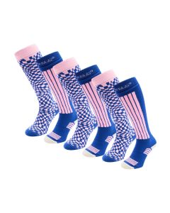 Poederbaas Skisokken Dames 6-pack Ballpoint Blue