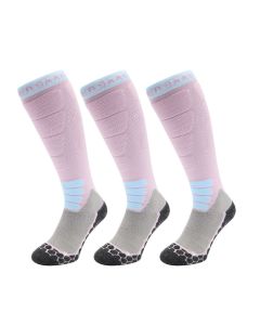 Poederbaas Skisokken Dames Merinowol Pro 3-pack Lila