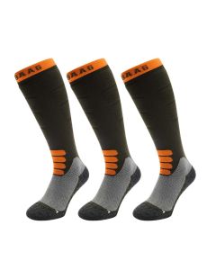 Poederbaas Skisokken Merinowol Pro 3-pack Olive Green