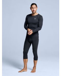 Poederbaas Thermolegging 3/4 Merinowol Heren Zwart