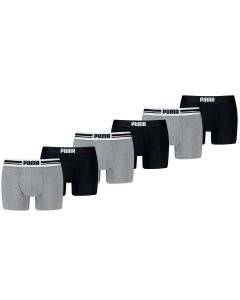 Puma Boxershorts Everyday Placed Logo 6-pack Grey Melange / Black