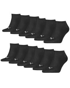 Puma Sneakersokken Plain 12-pack Zwart