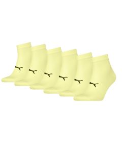 Puma Sport Quartersokken Light 6-pack Geel