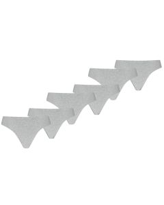 Puma Dames Strings Invisible Cotton 6-pack Light Grey Melange