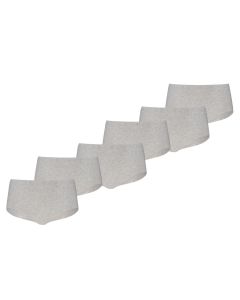 Puma Dames Mini Shorts Invisible Cotton 6-pack Light Grey Melange