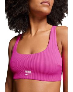 Puma Zwemtop Ribbed Scoop Neck Top Neon Pink