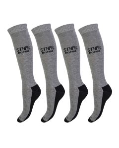STAPP Horse Paardrijsokken Uni 4-pack Grijs