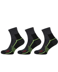 STAPP Wandelsokken Quarter Active Outdoor Bamboe 3-pack Donkergrijs