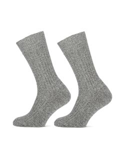 STAPP Werksokken Heren Yellow Norwegian 2-pack Grey Melange
