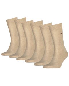 Tommy Hilfiger Sokken Classic Heren 6-pack Light Beige Melange