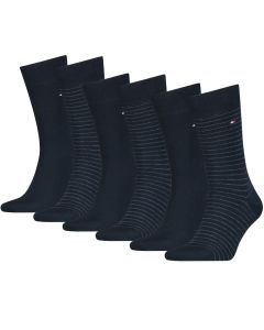 Tommy Hilfiger Sokken Heren Small Stripe 6-pack Dark Navy