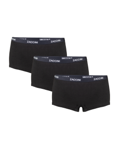 Zaccini Dames Shorts 3-pack Black