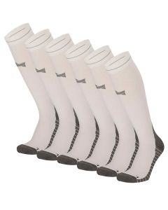 Xtreme Compressie Sokken Hardlopen 6-pack Multi White