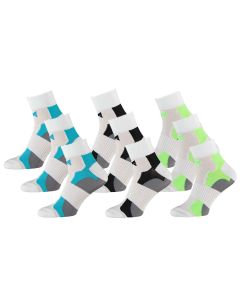 Xtreme Fietssokken Quarter 9-pack Multi White