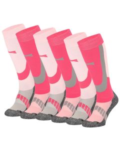Xtreme Skisokken Unisex 6-pack Multi Pink