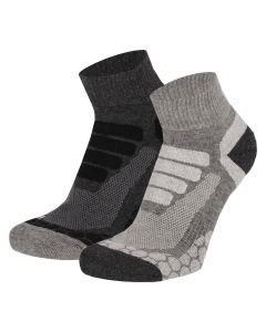 Xtreme Wandelsokken Quarter 2-pack Multi Grey
