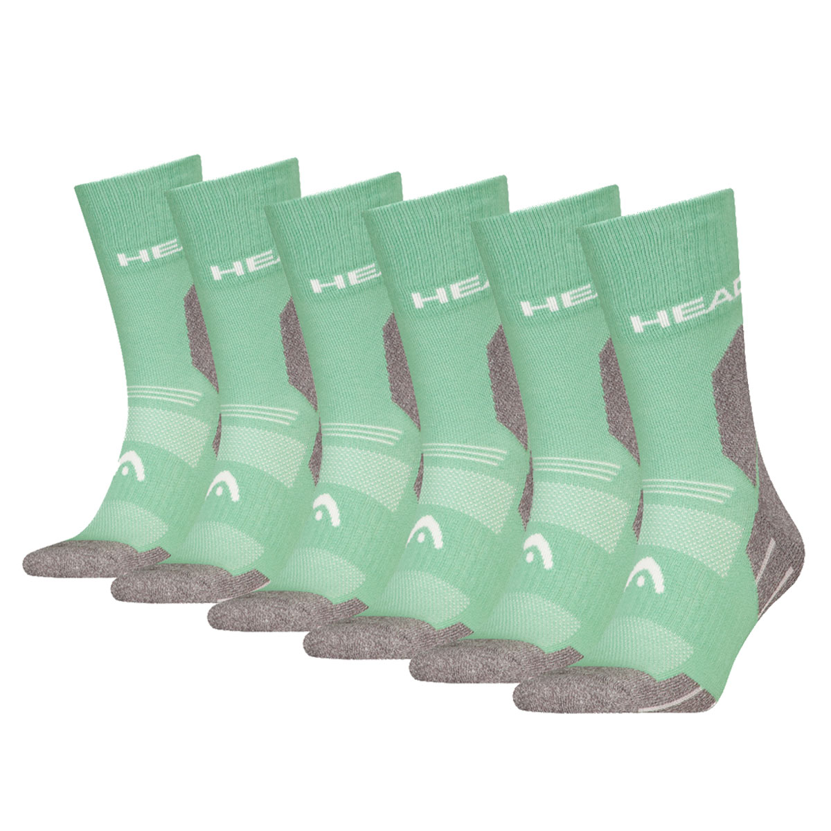 HEAD Wandelsokken All Climates Hiking Crew 6-pack Licht Groen-35/38