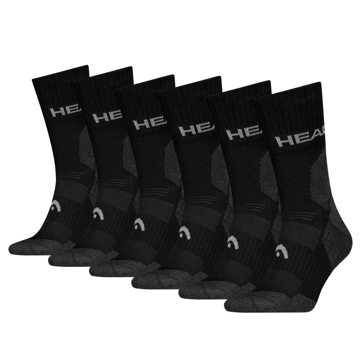 HEAD Wandelsokken All Climates Hiking Crew 6-pack Zwart-43/46