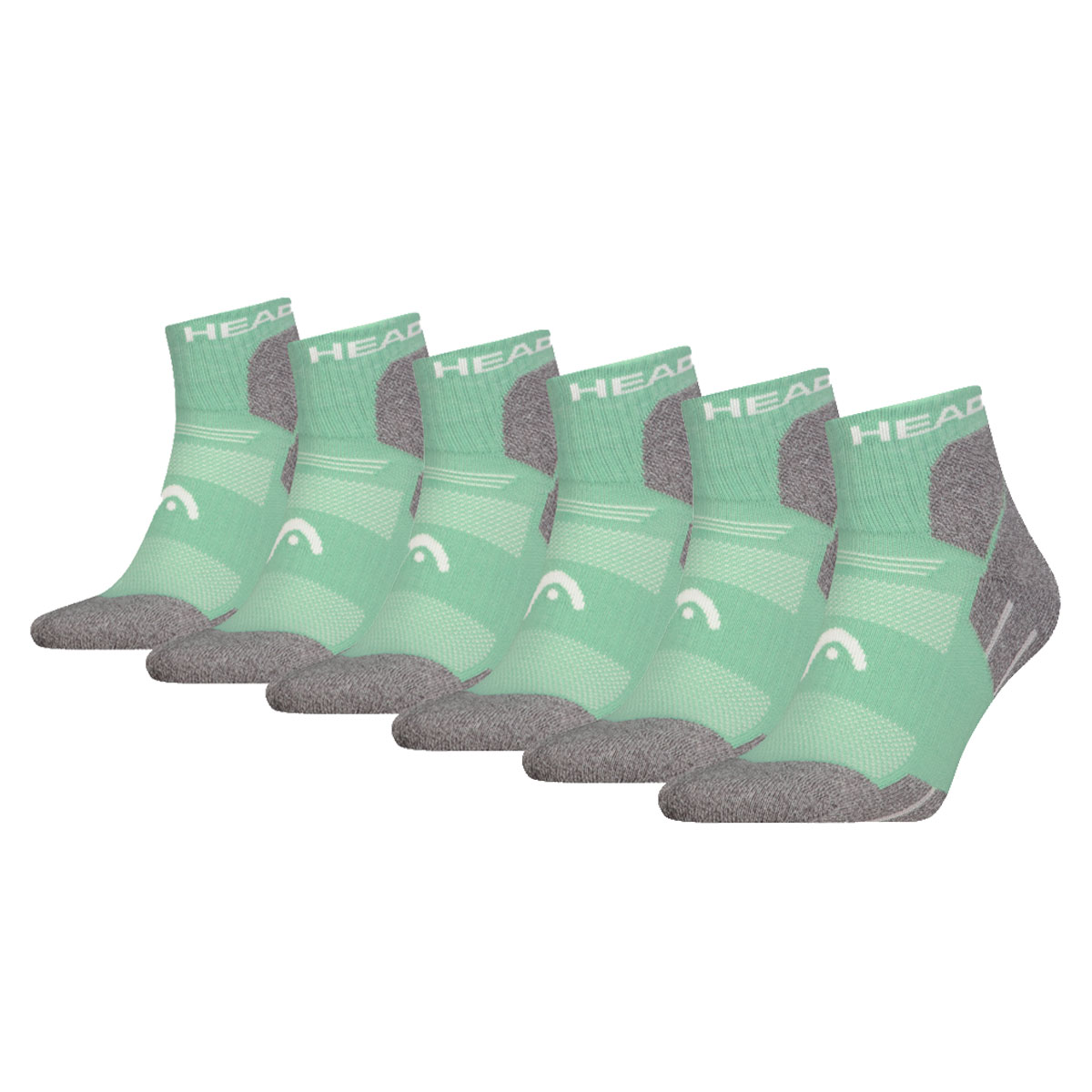 HEAD Wandelsokken All Climates Hiking Quarter 6-pack Licht Groen-43/46