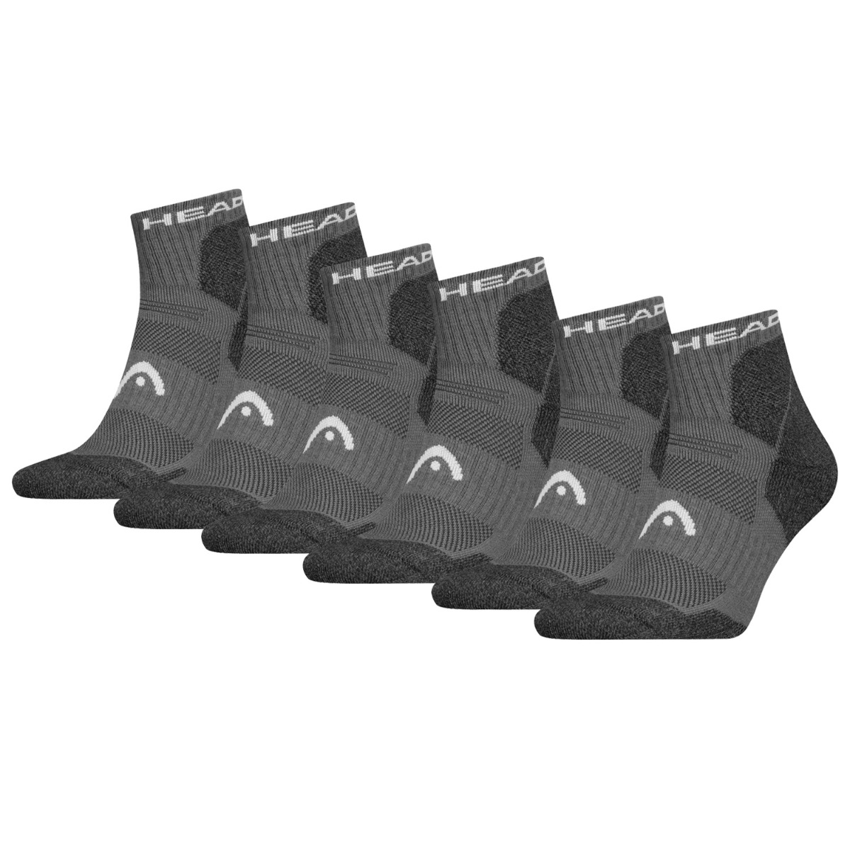 HEAD Wandelsokken All Climates Hiking Quarter 6-pack Grijs-39/42