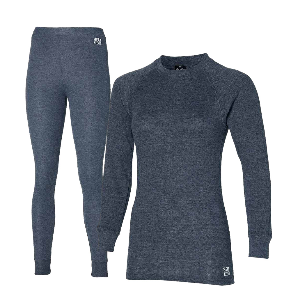 Heatkeeper Thermoset Dames Comfort - Thermoshirt + Thermo Legging - Antraciet Melange-L