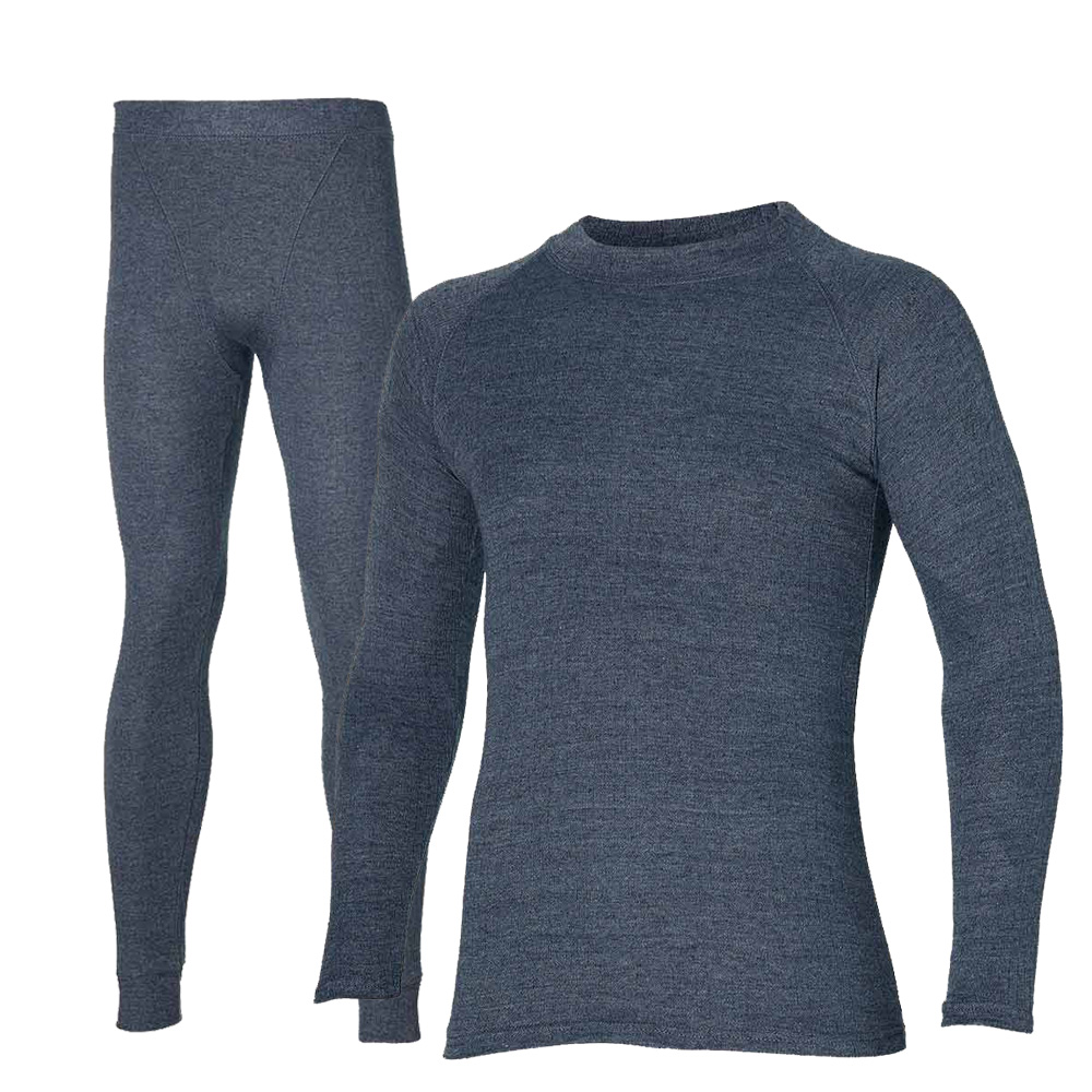 Heatkeeper Thermoset Heren Comfort - Thermoshirt + Thermo Legging - Antraciet Melange-L