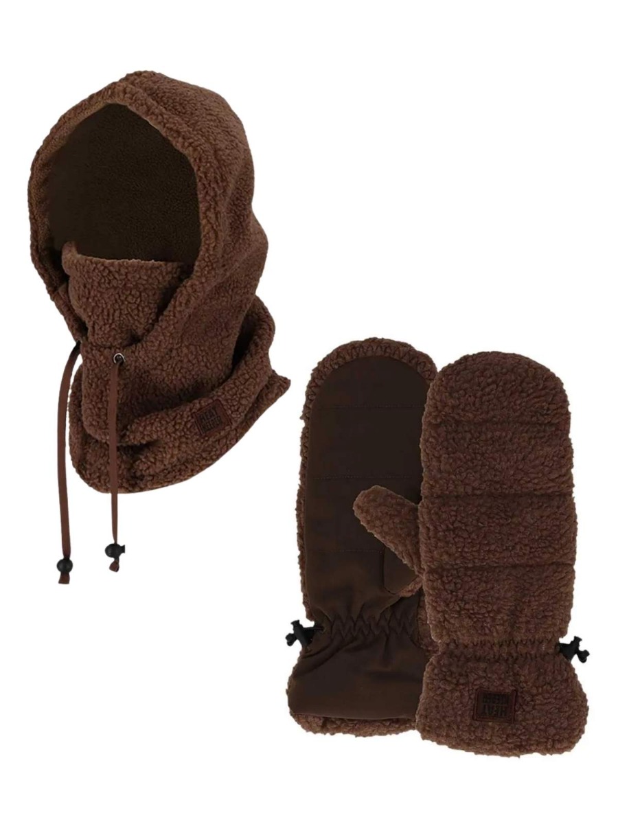 Heatkeeper Dames Winter Set - Balaclava + Wanten - Teddy - Taupe
