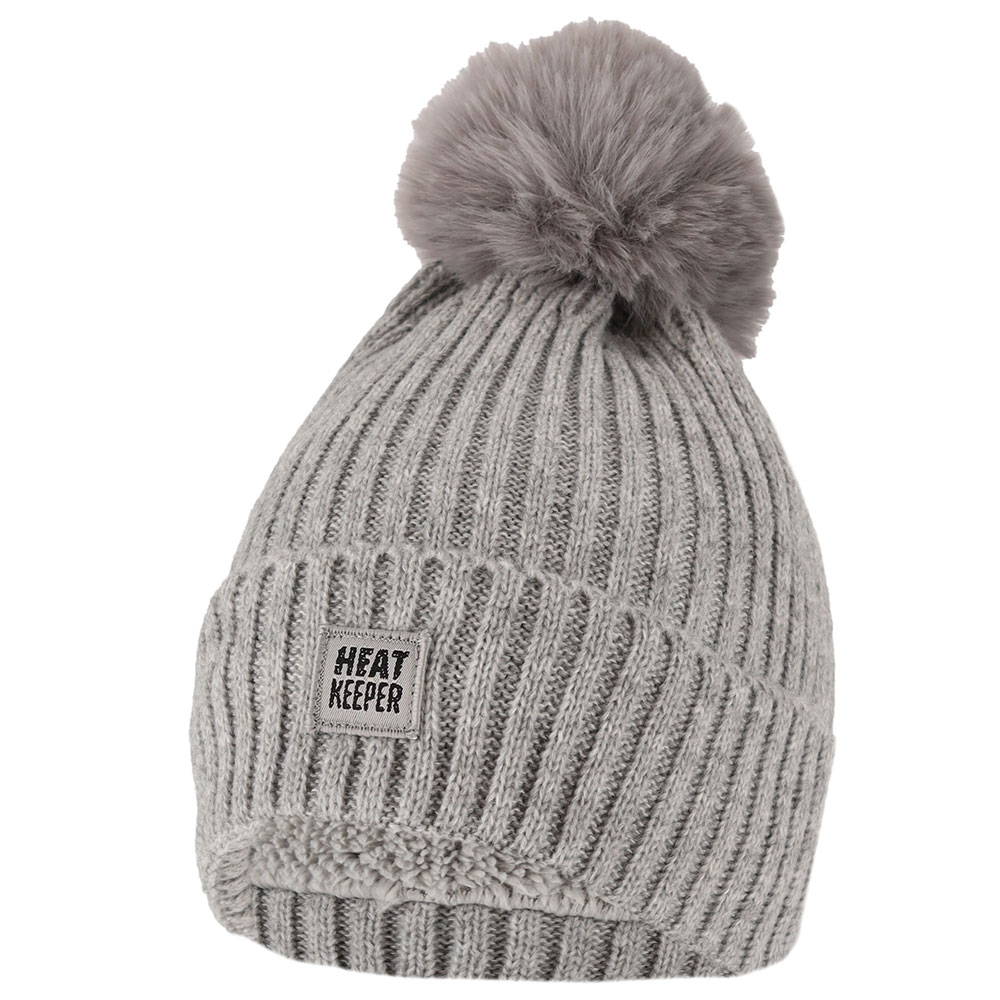 Heatkeeper Thermo Muts met Pompon Dames Grey
