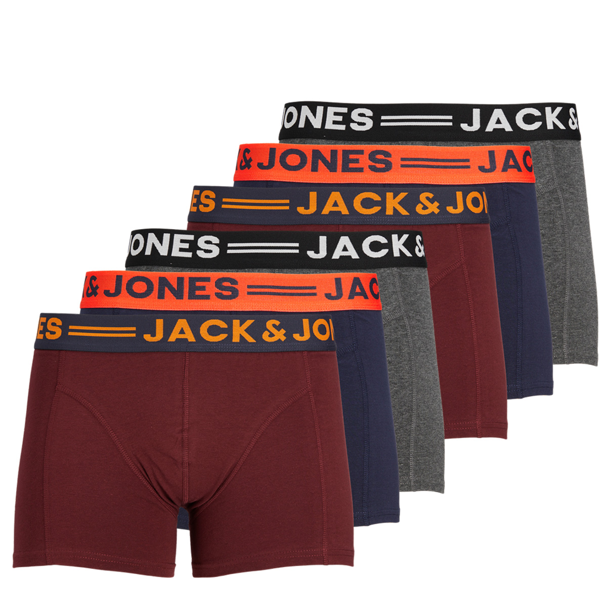 Jack & Jones Boxershorts JACLICHFIELD Trunks 6-pack Burgundy-XL