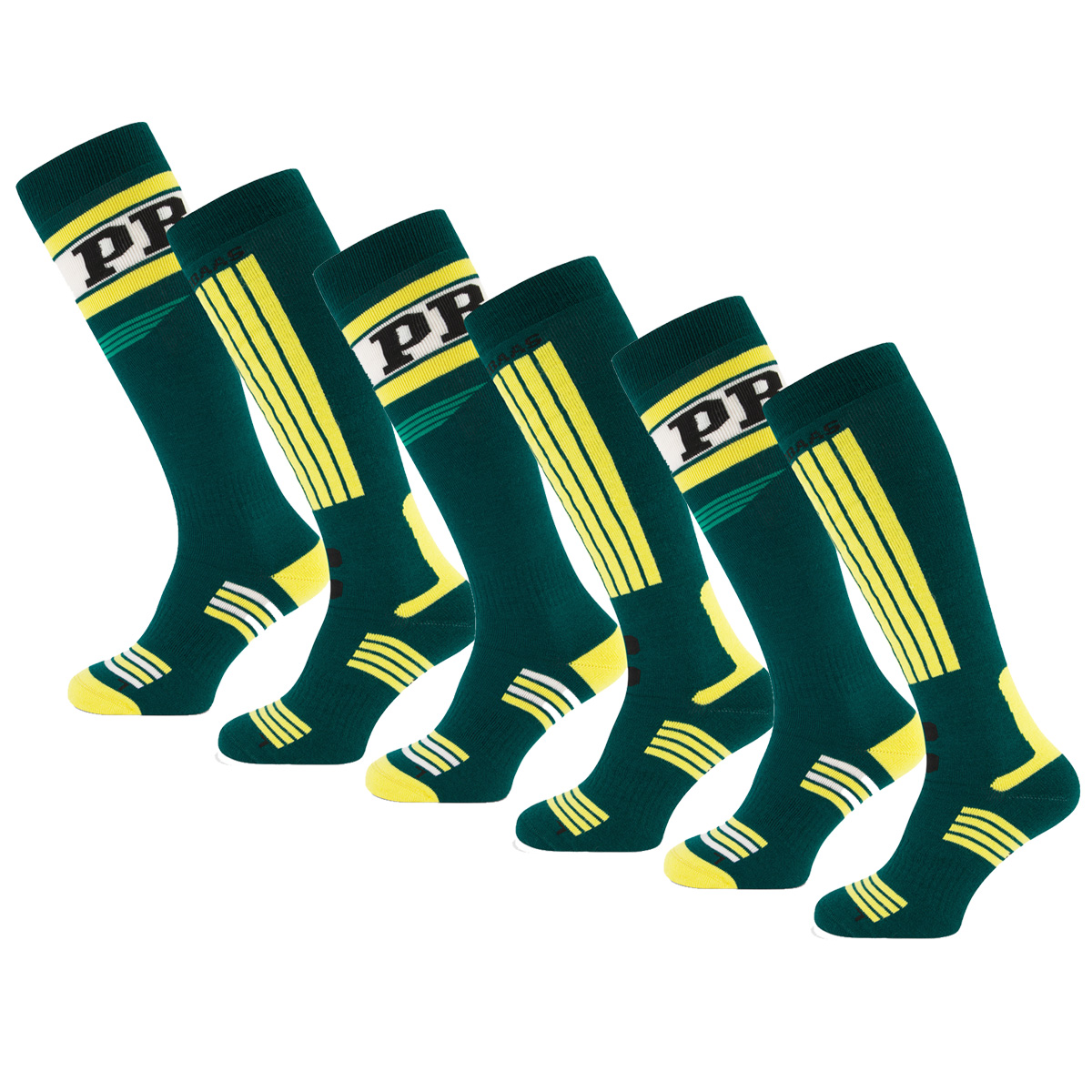 Poederbaas Skisokken 6-pack Swedish Green-35/38