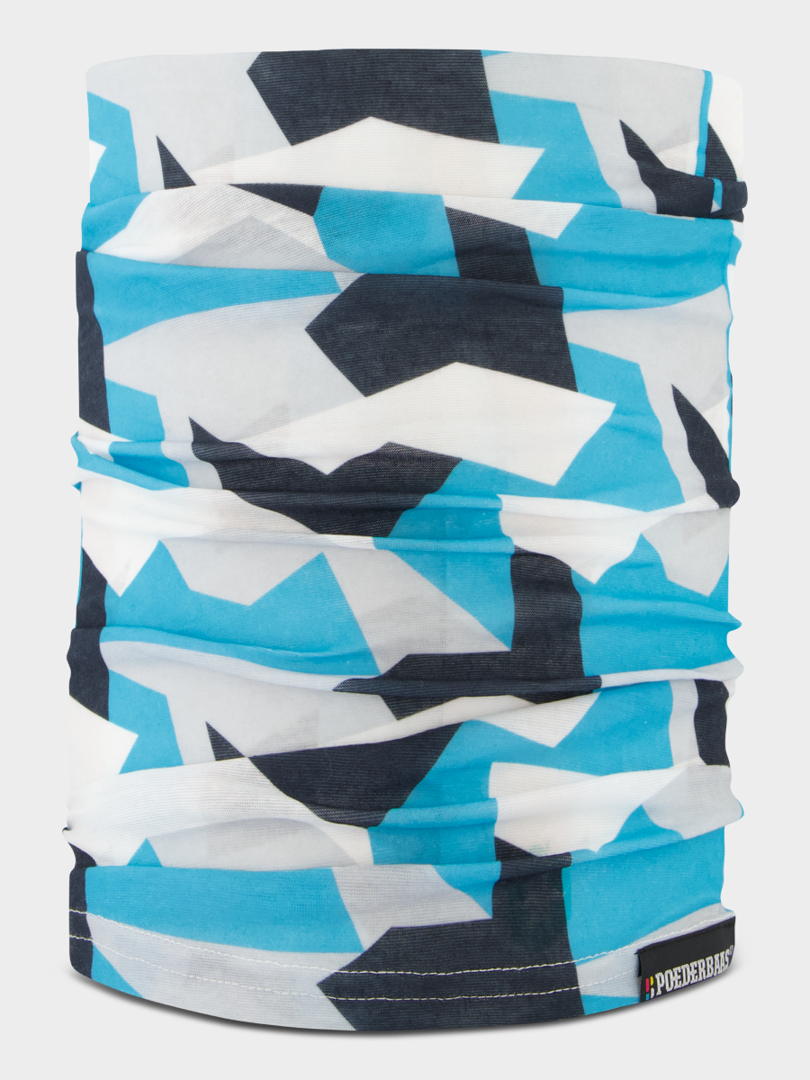 Poederbaas Nekwarmer Blauw / Wit