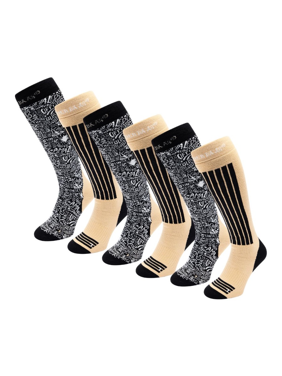 Poederbaas Skisokken 6-pack Black Multi-35/38