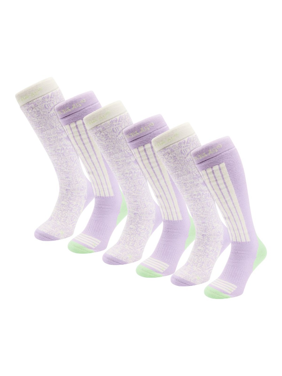 Poederbaas Skisokken Dames 6-pack White Multi-35/38