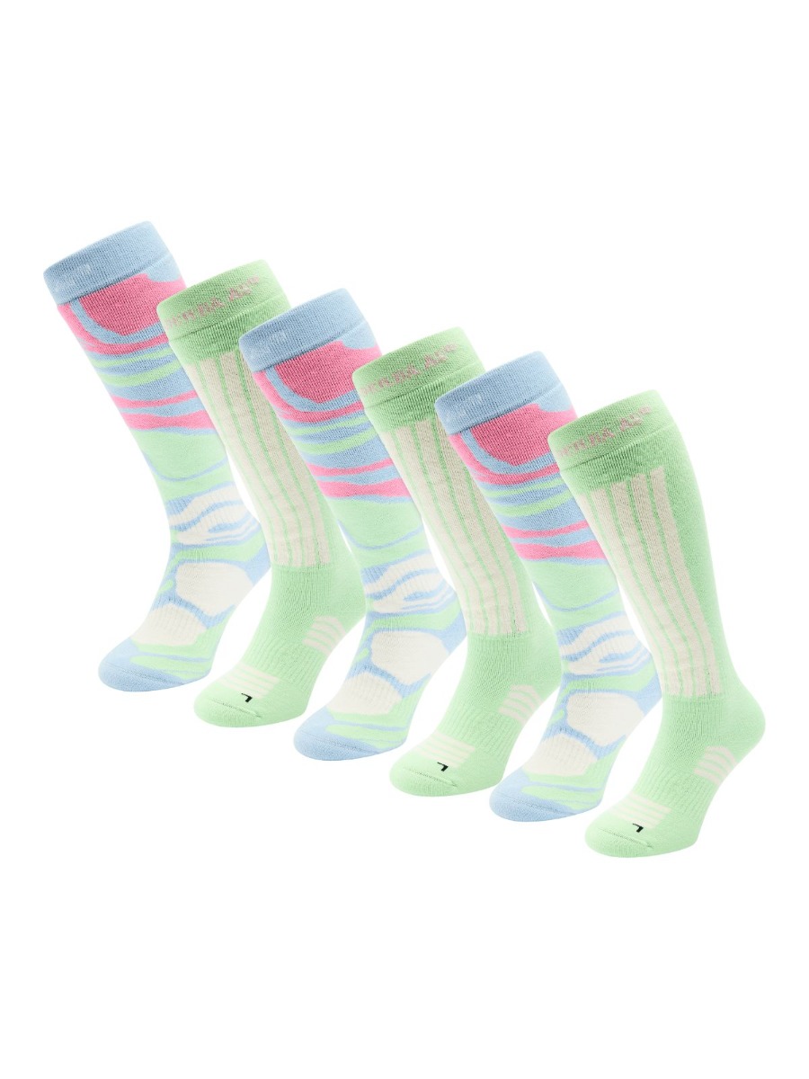 Poederbaas Skisokken Dames 6-pack Ice Blue-35/38