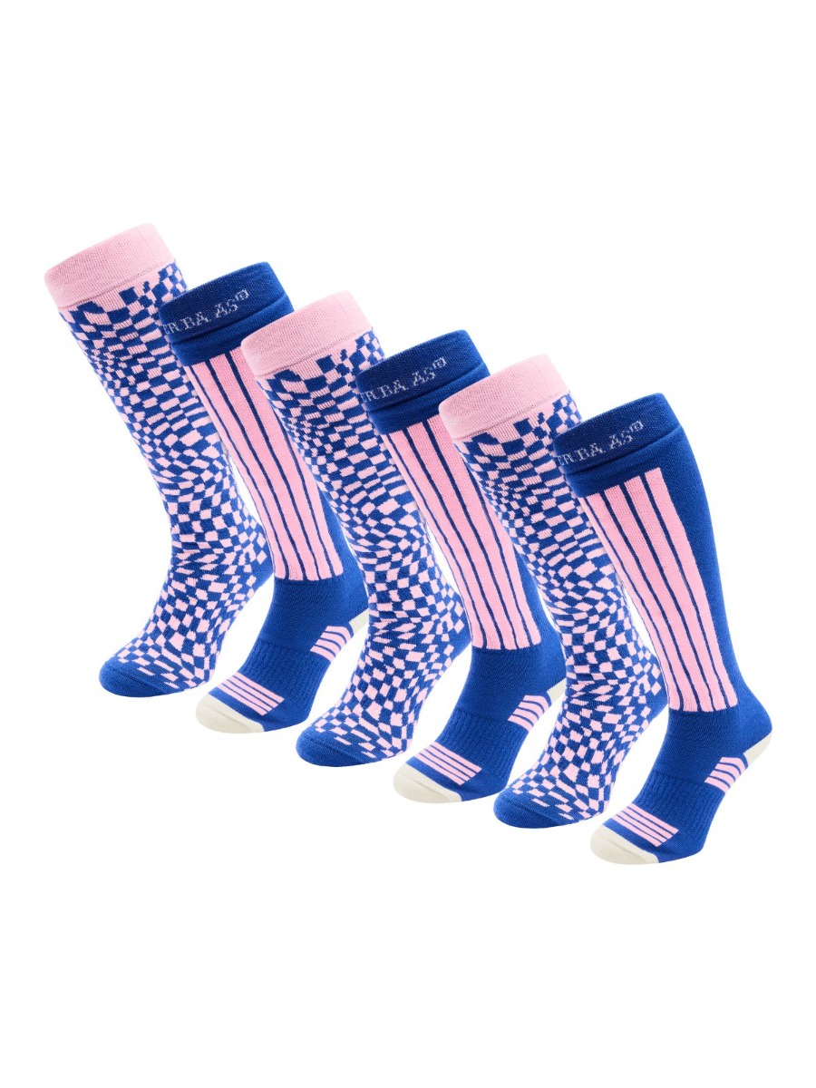 Poederbaas Skisokken Dames 6-pack Ballpoint Blue-35/38